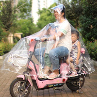 透明骑行雨披学生电动自车行车儿童雨衣电瓶车母子宝宝摩托车代驾