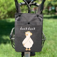 电动车挂包自行车小挂包前置电瓶车挂兜储物包车把包大容量|大号牛津布防水面料黑色背包大鹅 2L