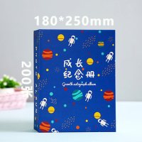 相册插页式家庭影集100张过塑大空量儿童纪念册卡通6寸小册本记录宝宝成长收纳册加厚200张插|成长纪念（200张-6寸）