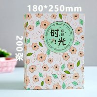 相册插页式家庭影集100张过塑大空量儿童纪念册卡通6寸小册本记录宝宝成长收纳册加厚200张插|你好时光（200张-6寸）