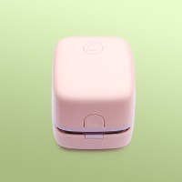 迷你桌面吸尘器吸橡皮屑铅笔屑学沫削强力清理usb可充电款清洁器除灰尘渣灰小电动网红学生儿童便携自动|方形粉色(电池款)