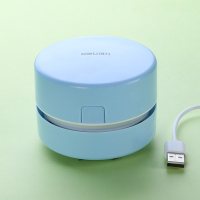 迷你桌面吸尘器吸橡皮屑铅笔屑学沫削强力清理usb可充电款清洁器除灰尘渣灰小电动网红学生儿童|纯蓝(升级充电款)