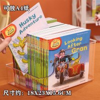 书本收纳盒透明学生儿童绘本书桌牛津树整理神器桌面a4亚克力|(第二件记得拍2件)可放A4纸牛津树高中课本书本盒(1个装)