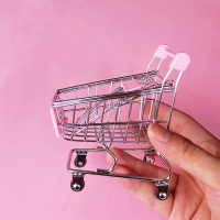 微缩食玩迷你模型超市手推车袖珍场景超市食玩盲袋摆件收纳