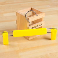 儿童装店服装店衣挂裤架塑料防滑宝宝衣撑小中大童专用裤夹子|中小童裤架黄色长22.5cm 10个