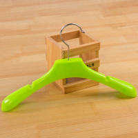 儿童装店服装店衣挂裤架塑料防滑宝宝衣撑小中大童专用裤夹子|305宽肩童装绿色长31cm 10个