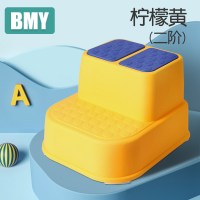 宝宝洗手台阶垫脚凳儿童踩脚椅子凳子小板凳小孩凳防滑脚踏凳站凳|[双层款]柠檬黄