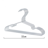 儿童小小孩婴儿晒晾衣挂防滑无痕新生儿家用宝宝衣服撑子|儿童铝合金银色 20个