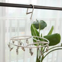 圆盘晾架子晒儿童挂钩袜子架|2个装【每个自带20个夹子】