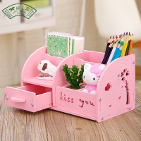 儿童学生笔筒创意时尚简约可爱桌面收纳盒北欧个性简约ins办公室笔架摆件|粉色蝴蝶笔筒