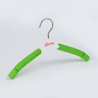 童装店儿童衣架衣挂服装店小孩防滑海绵塑料衣架裤架裤夹|352儿童海绵衣架[绿色] 50个