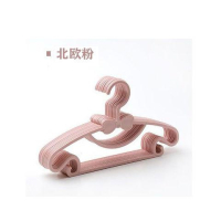 儿童衣架宝宝婴儿塑料衣撑衣服架多功能裤架收纳便携魔术挂衣家用|蝴蝶款公主粉1个(试用装) 1个