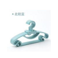 儿童衣架宝宝婴儿塑料衣撑衣服架多功能裤架收纳便携魔术挂衣家用|蝴蝶款北欧蓝1个(试用装) 1个