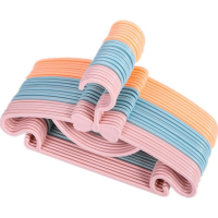 儿童衣架宝宝婴儿塑料衣撑衣服架多功能裤架收纳便携魔术挂衣家用|颜色混搭随机发1个(试用装) 1个