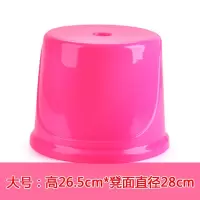 小圆凳子塑料凳子板凳儿童家用矮凳大人圆形北欧胶结实小椅子|枚红色大号成人