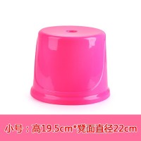 小圆凳子塑料凳子板凳儿童家用矮凳大人圆形北欧胶结实小椅子|玫红小号儿童