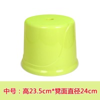 小圆凳子塑料凳子板凳儿童家用矮凳大人圆形北欧胶结实小椅子|北欧黄中号成人