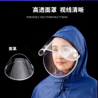 自行车山地车雨披雨衣电动车男女通用单人单帽檐成人学生儿童