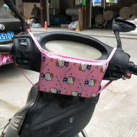 防撞垫电动车儿童座椅前置保护海绵踏板摩托车带宝宝碰撞垫子|防撞海绵(小猫粉色)