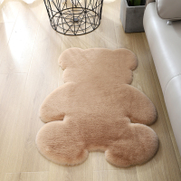 可爱少女长毛绒仿兔毛熊北欧沙发座椅床边卧室儿童房地毯地垫
