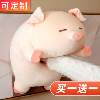 可爱小猪公仔毛绒玩具猪猪抱枕床上睡觉趴趴猪玩偶六一儿童节礼物