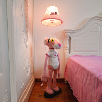 儿童房落地灯床头动物灯北欧风卧室ins 网红装饰创意可爱台灯|粉小豹落地灯 遥控开关