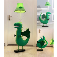 儿童房落地灯床头动物灯北欧风卧室ins 网红装饰创意可爱台灯|绿落地灯 按钮开关