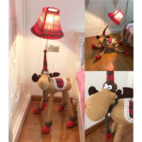 儿童房落地灯床头动物灯北欧风卧室ins 网红装饰创意可爱台灯|圣诞鹿落地灯 调光开关
