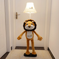 儿童房落地灯床头动物灯北欧风卧室ins 网红装饰创意可爱台灯|微笑狮子落地灯 按钮开关