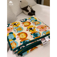 可爱小狮子儿童夏凉被纯棉可机洗被子单人a类抗菌夏季薄款空调被