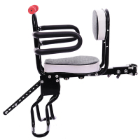 电动车儿童座椅前置自行车小孩座椅电瓶车前宝宝座折叠单车前座椅|黑色悬空半围座椅