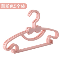 儿童多功能婴儿小孩衣服挂新生儿衣撑小号宝宝晾家用防滑|藕粉色 5个