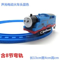 金属小火车套装合金磁力回力电动轨道车儿童1—3岁男孩火车玩具|大号电动火车头蓝色带磁铁钩