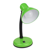 护眼台灯学习书桌 宿舍插电学生儿童led款底座台式台灯办公阅读灯|绿色台灯+无频闪LED7瓦 按钮开关