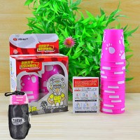 幼儿园迷你小号飞叠杯速叠杯 飞碟杯 儿童小学生比赛礼物桌面游戏|迷你飞叠杯梅红色+网袋+教程