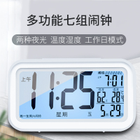 闹钟学生用静音床头简约儿童智能电子时钟高中卧室夜光多功能闹铃