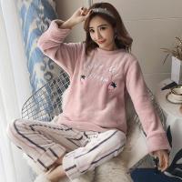 莓睡衣女冬季珊瑚绒甜美可爱套装法兰绒韩版加厚保暖春秋家居服