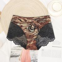 3条装中高腰大码性感蕾丝内裤无痕舒适透气豹纹镂空性感女士内裤