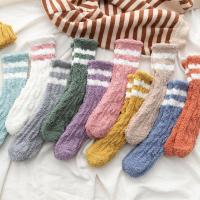 珊瑚绒袜子女长筒毛毛秋冬季加厚款加绒地板保暖家居睡觉睡眠中筒