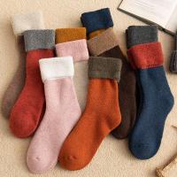 堆堆袜子女厚中筒袜日系秋冬季厚款加绒保暖羊毛雪地冬天地板长袜