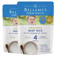 2袋装-23年9月到期-原装进口贝拉米 BELLAMY'S 宝宝有机大米米粉4M+(4个月以上)125g