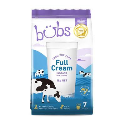 原装进口澳洲进口贝儿Bubs全脂速溶牛奶粉1kg 1岁以上儿童成人少年中老年营养奶粉