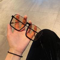 韩版个性网红款大框方框眼镜女潮百搭街拍墨镜圆脸显脸小