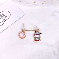 草莓熊手机防尘塞耳机塞手机通用可爱范充电孔塞|甜甜圈兔子[连体] 安卓[分正反充电口]