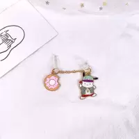 草莓熊手机防尘塞耳机塞手机通用可爱范充电孔塞|甜甜圈兔子[连体] 安卓[分正反充电口]
