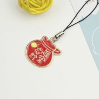 卡通手机防尘塞挂件情侣款男女通用创意个性挂件包包u盘钥匙扣配|手机挂件福袋黑色普通吊绳