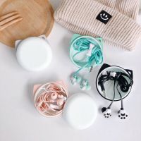 可爱小猫爪有线入耳式耳塞线控带麦耳机适用通用