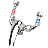 全铜电热水器混水阀明装开关冷热混合u型出水龙头淋浴器通用配件