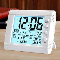 温湿度计家用温度计室内精度温度湿度表干湿电子水银挂台式Z1|白色-夜光CH609