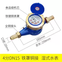 水表家用止回阀偷水器宁波自来水立式机械dn50螺纹防空转4分数字|DN15/4分铁罩铜接头(卧式)